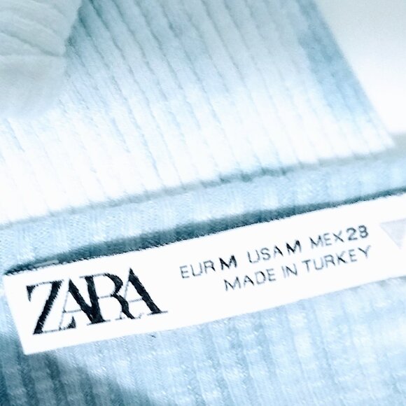 ZARA Ribbed Tie Dye Mini Dress Size Medium - Picture 11 of 12